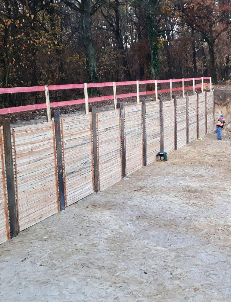 Trägerbohlwand